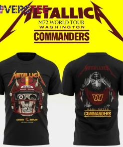 Washington Commanders x Metallica M72 World Tour in Northwest Stadium T-shirt